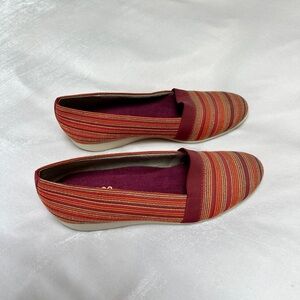 Striped Red and Orange Women's Loafers